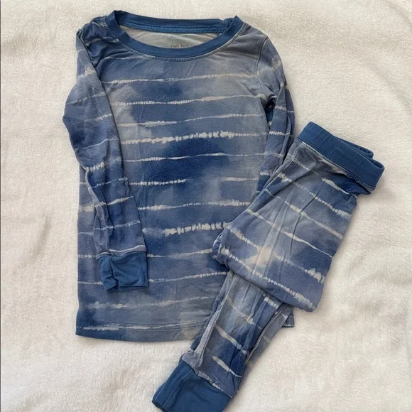 Little Sleepies Blue Tie-Dye Pajama Set - Picture 1 of 2